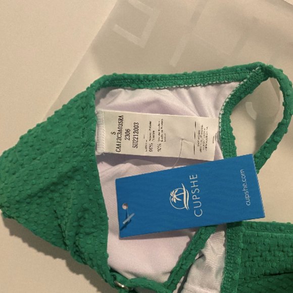 NWT Cupshe Textured Bralette Bikini - Picture 6 of 6